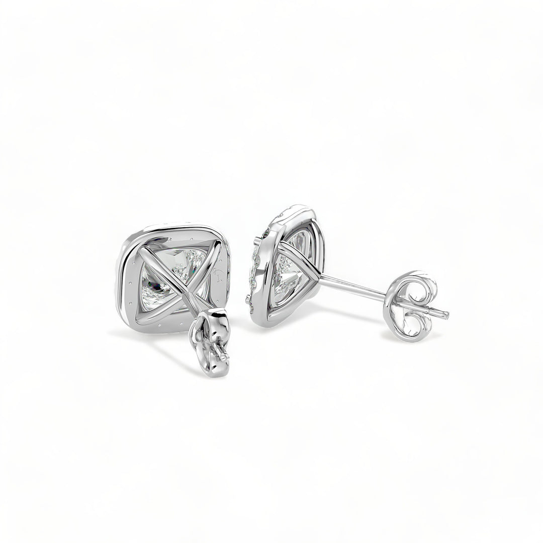 Round Halo Moissanite Stud Earrings (2 ct. tw.)