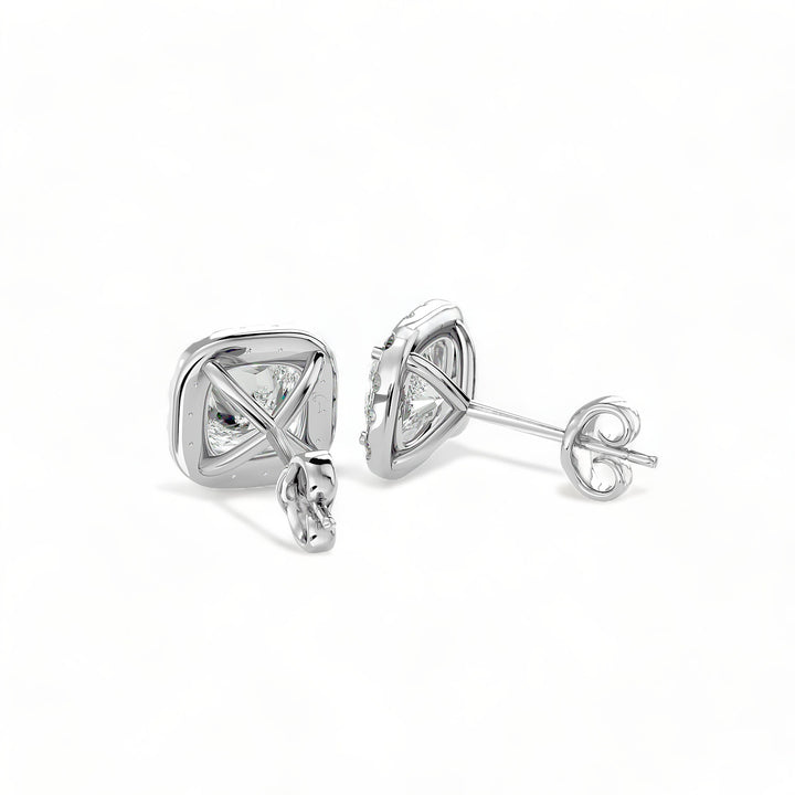 Round Halo Moissanite Stud Earrings (2 ct. tw.)