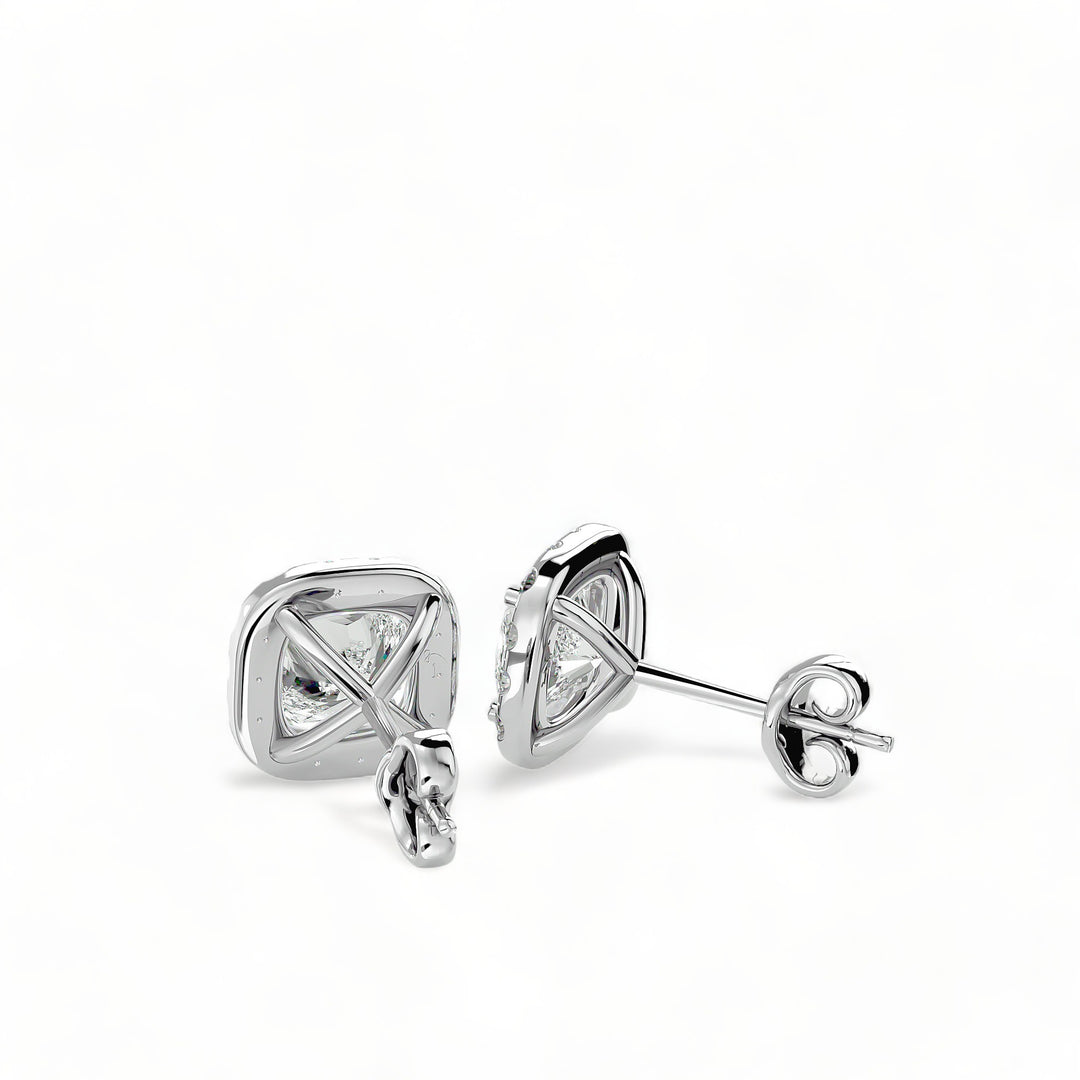 Round Halo Moissanite Stud Earrings (2 ct. tw.)