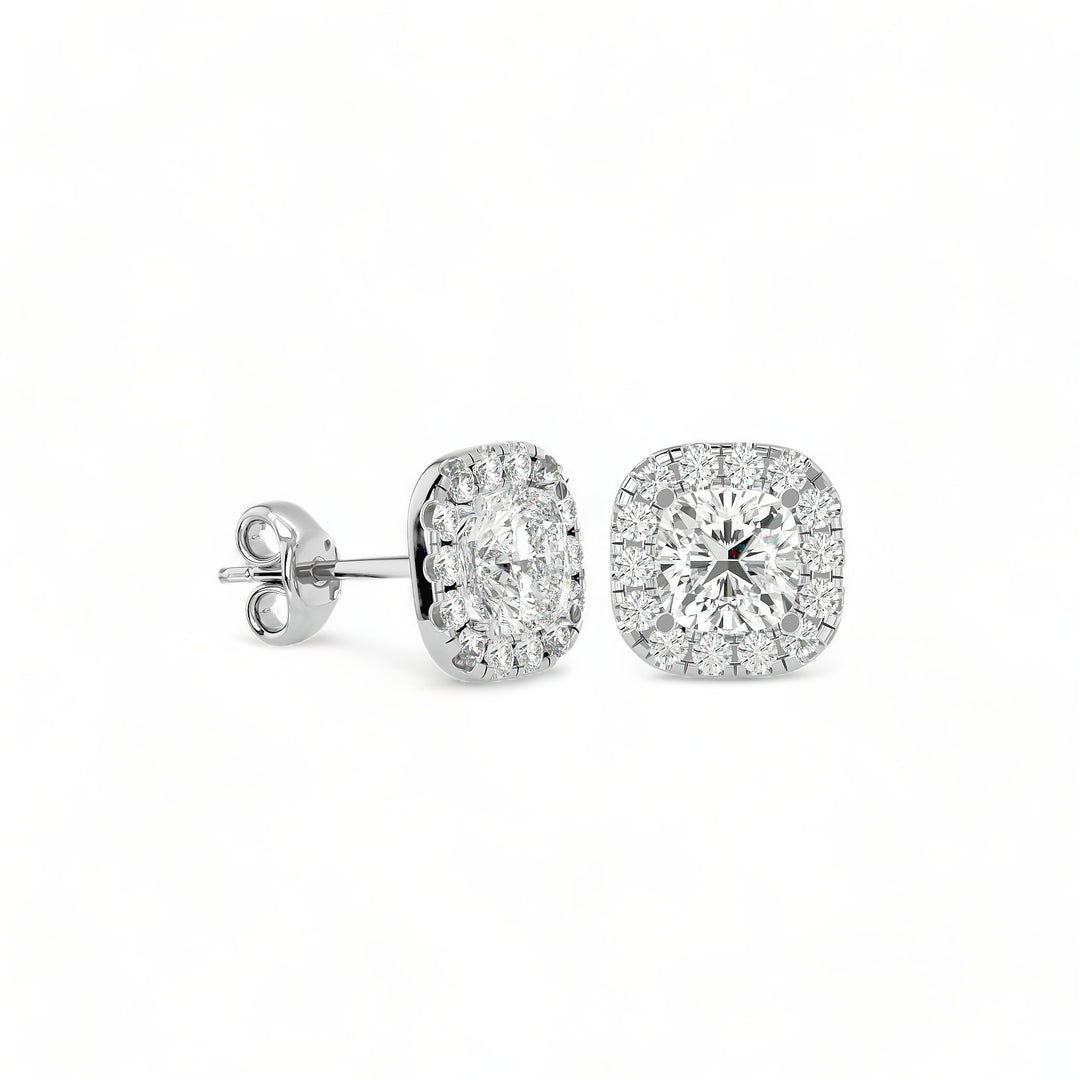 Round Halo Moissanite Stud Earrings (2 ct. tw.)