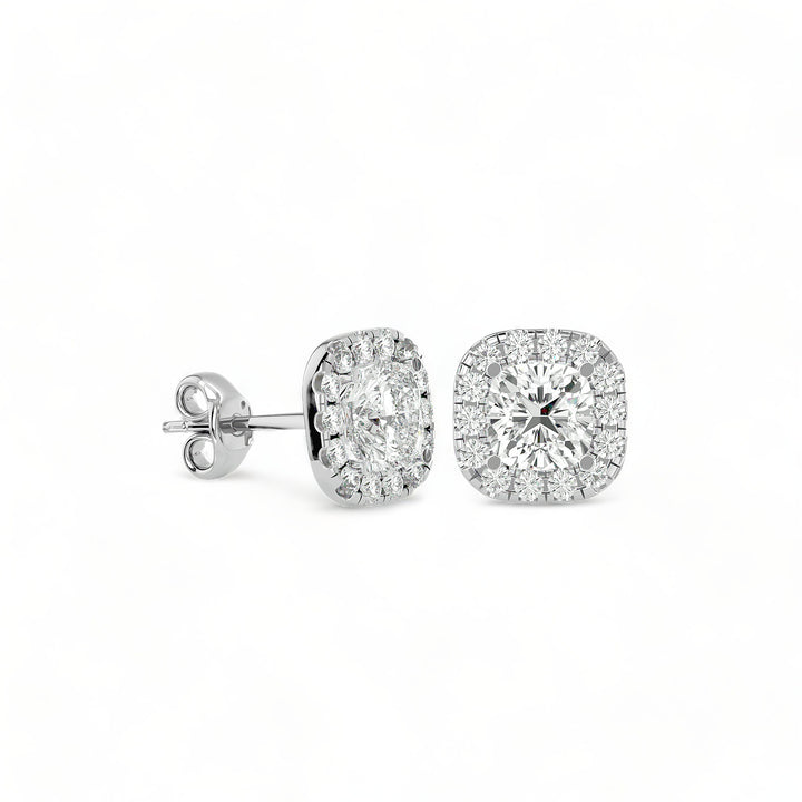 Round Halo Moissanite Stud Earrings (2 ct. tw.)