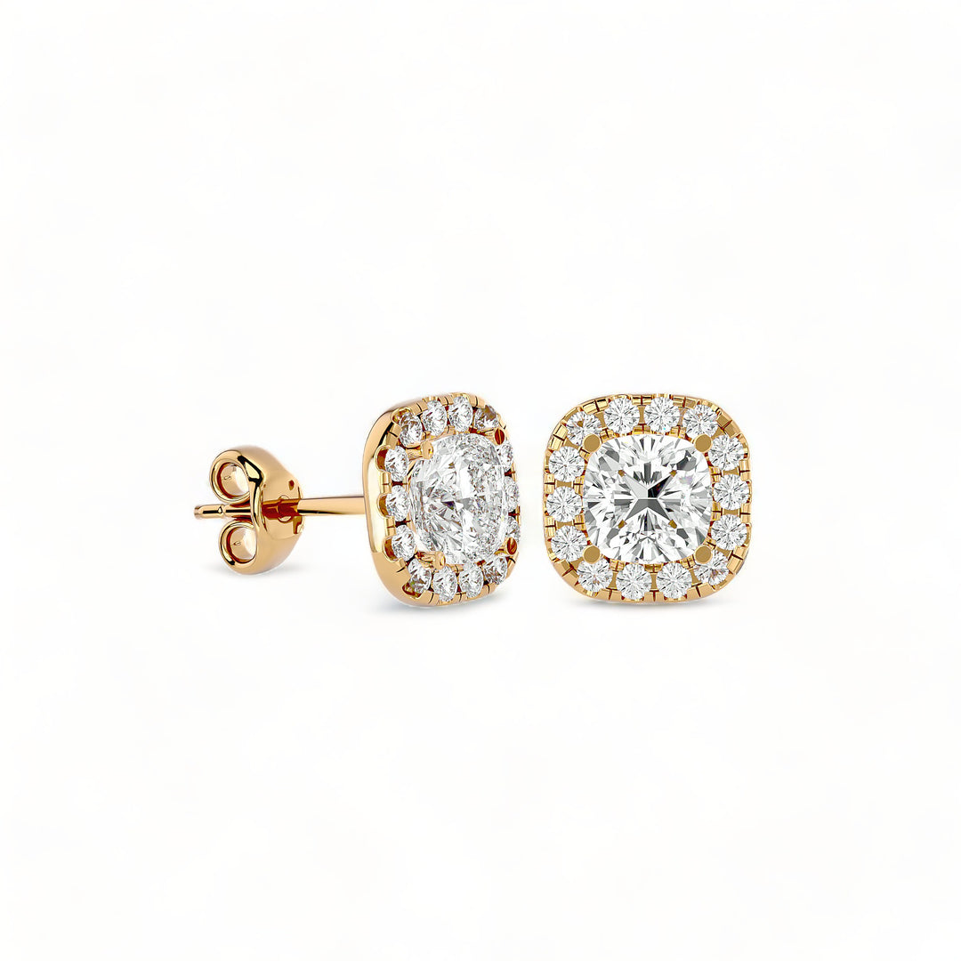 Round Halo Moissanite Stud Earrings (2 ct. tw.)