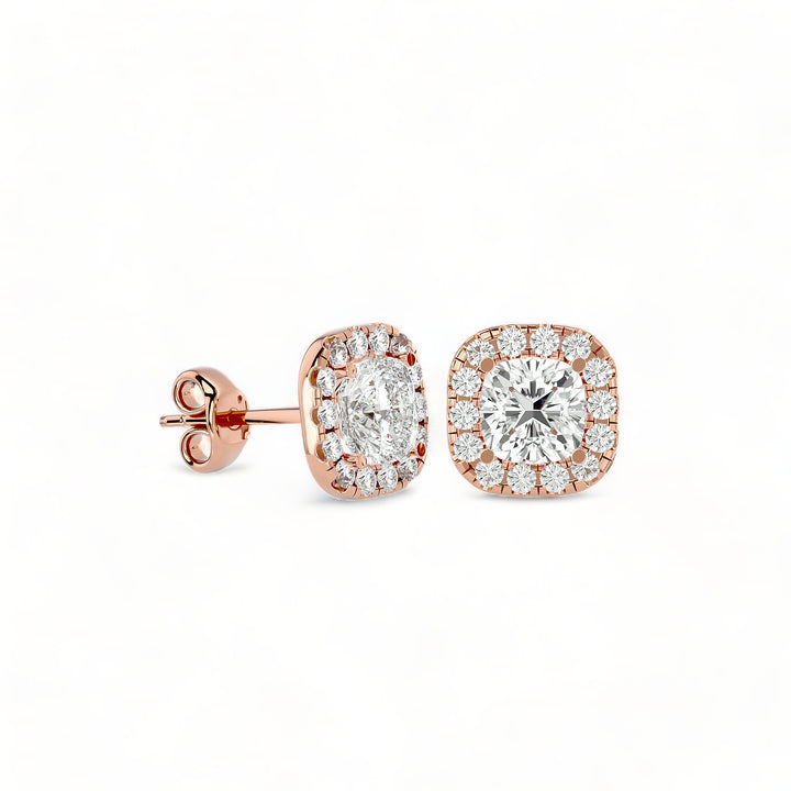Round Halo Moissanite Stud Earrings (2 ct. tw.)