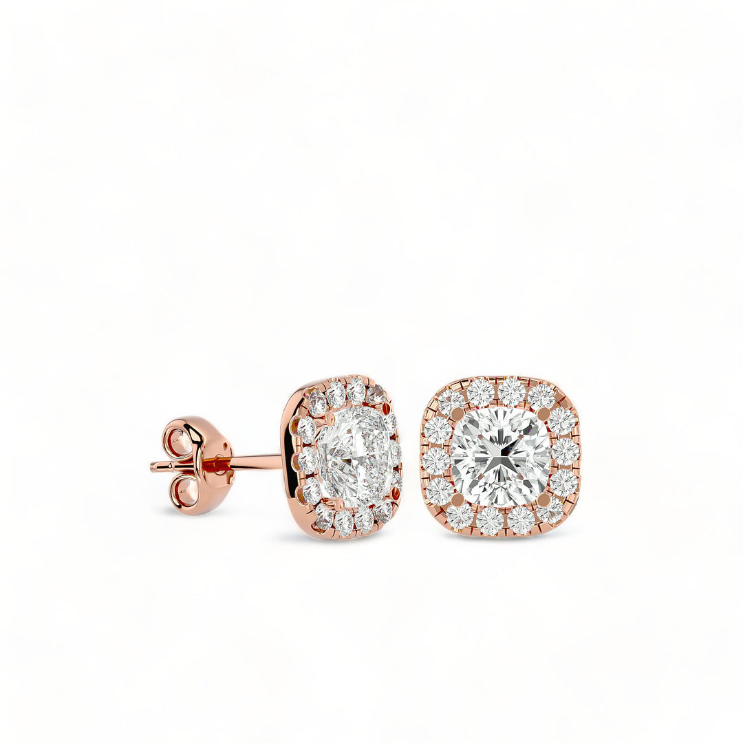 Round Halo Moissanite Stud Earrings (2 ct. tw.)
