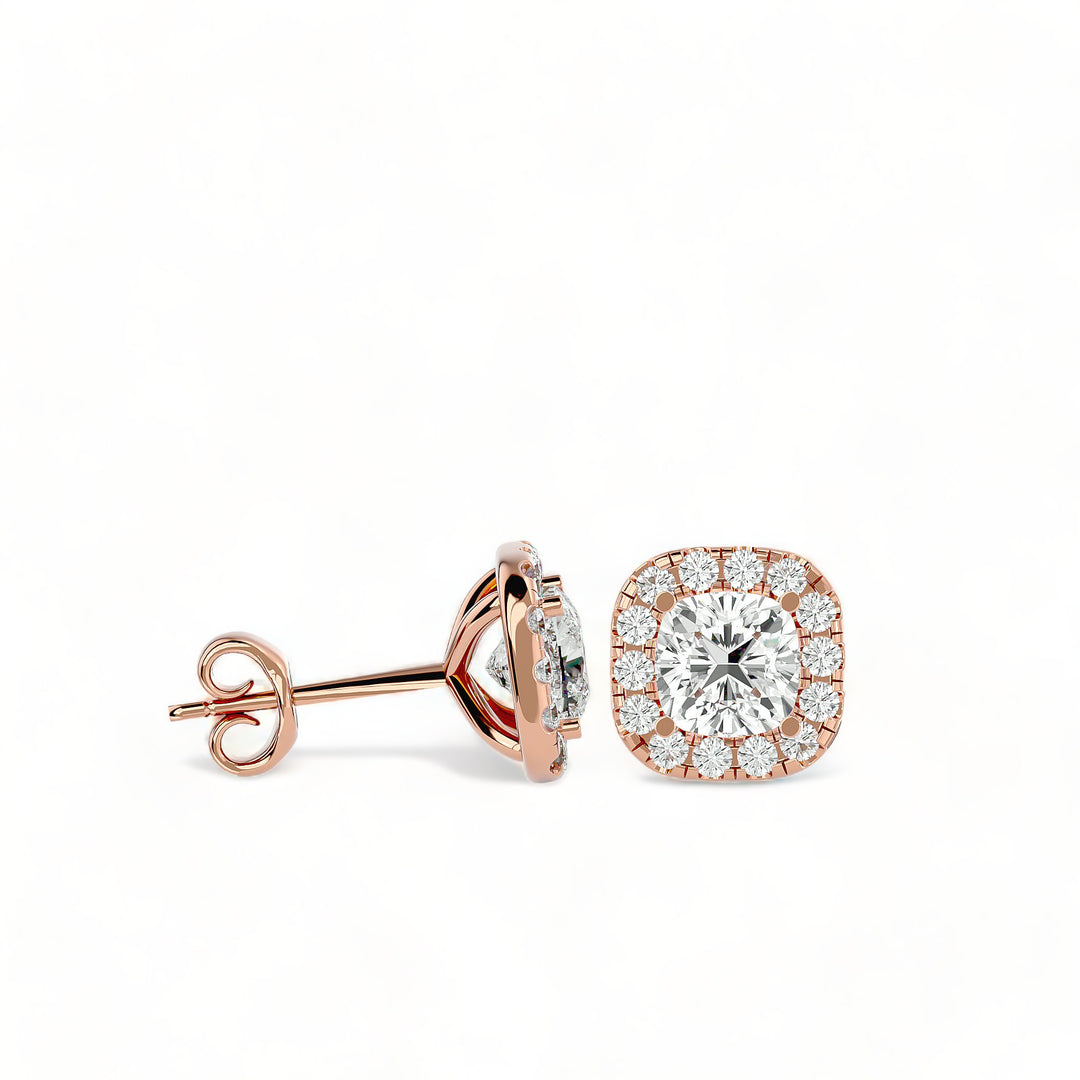 Round Halo Moissanite Stud Earrings (2 ct. tw.)