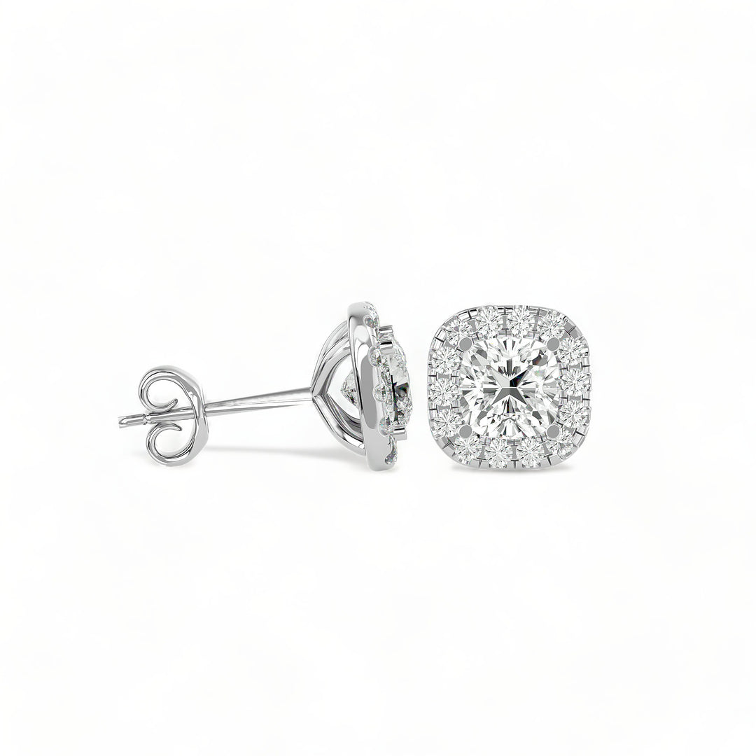 Round Halo Moissanite Stud Earrings (2 ct. tw.)
