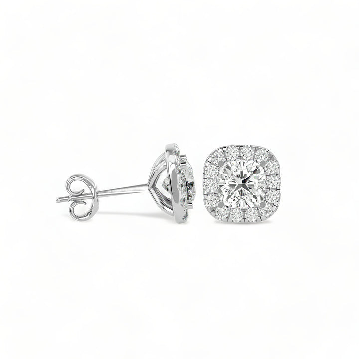 Round Halo Moissanite Stud Earrings (2 ct. tw.)