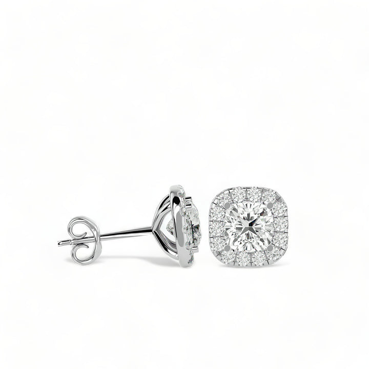 Round Halo Moissanite Stud Earrings (2 ct. tw.)