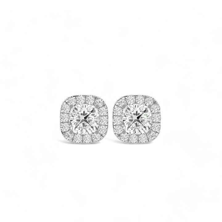 Round Halo Moissanite Stud Earrings (2 ct. tw.)