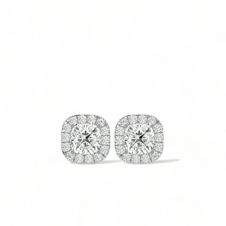 Round Halo Moissanite Stud Earrings (2 ct. tw.)