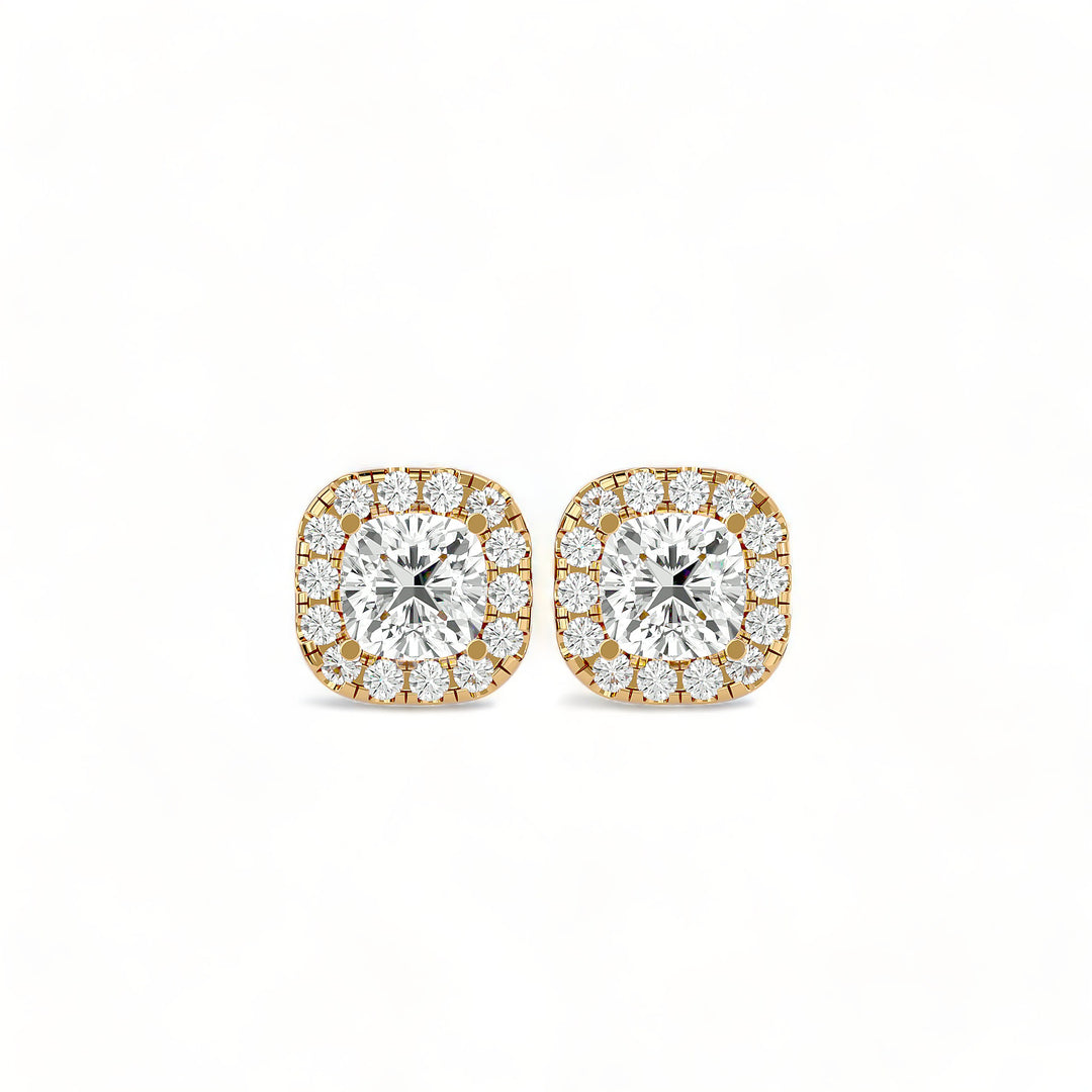 Round Halo Moissanite Stud Earrings (2 ct. tw.)
