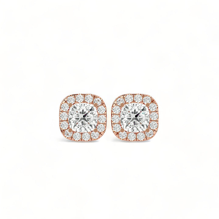 Round Halo Moissanite Stud Earrings (2 ct. tw.)