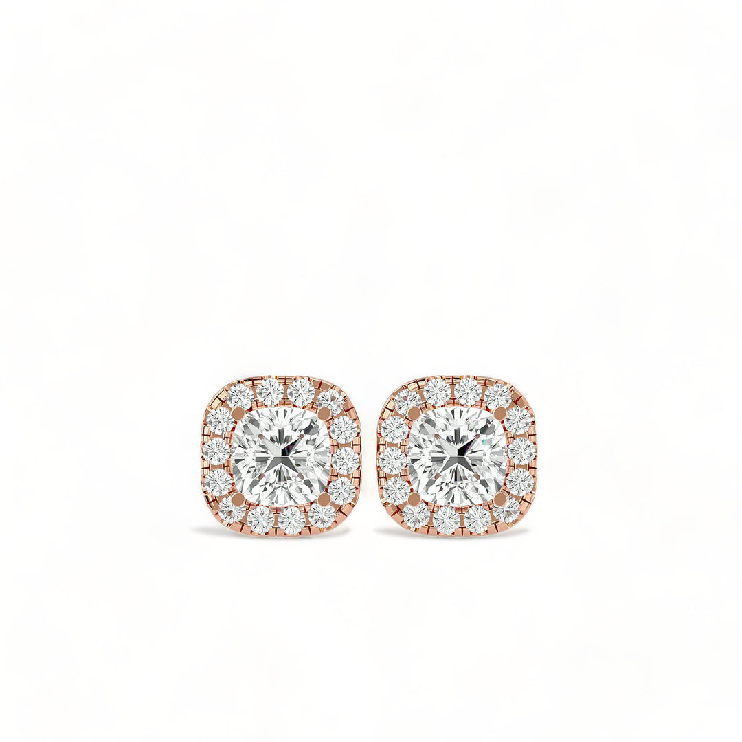 Round Halo Moissanite Stud Earrings (2 ct. tw.)