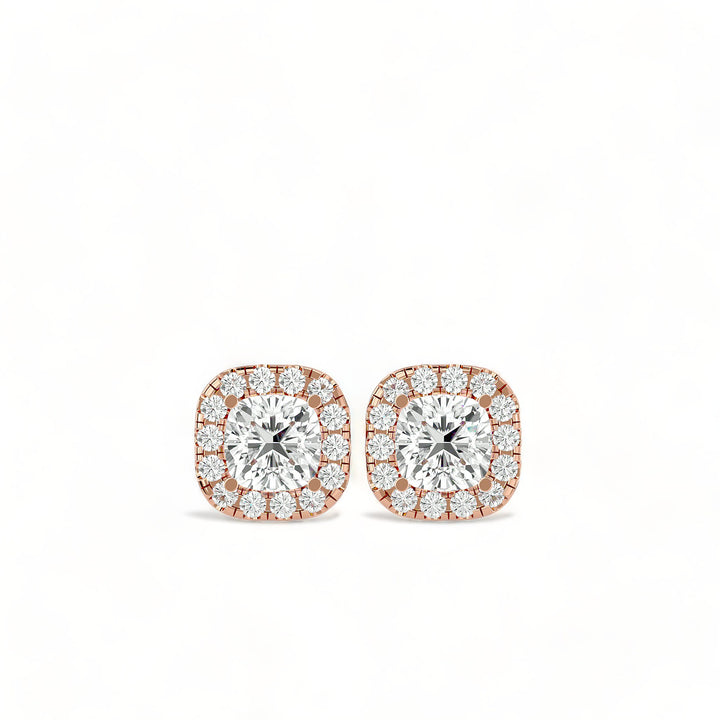 Round Halo Moissanite Stud Earrings (2 ct. tw.)