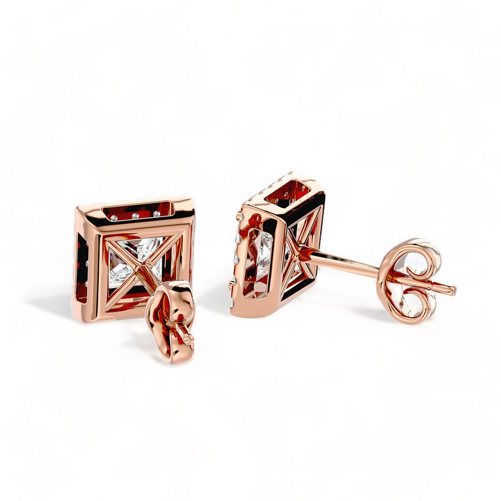 Round Halo Moissanite Stud Earrings (2 ct. tw.)