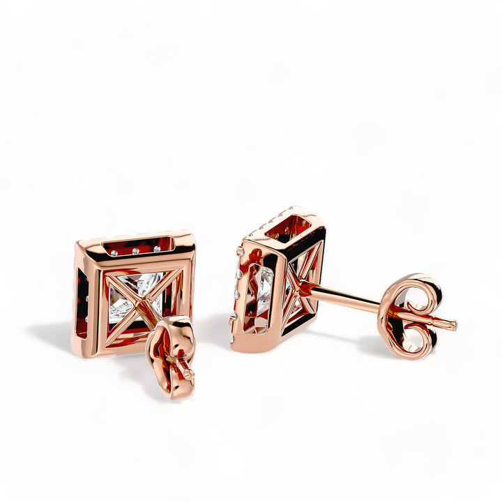 Round Halo Moissanite Stud Earrings (2 ct. tw.)