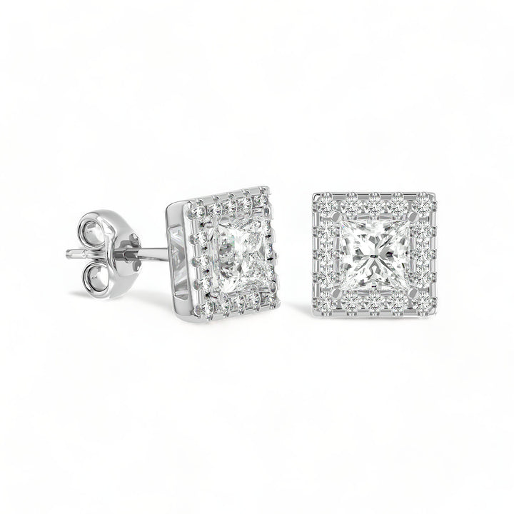 Round Halo Moissanite Stud Earrings (2 ct. tw.)