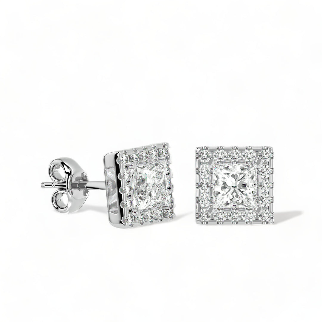 Round Halo Moissanite Stud Earrings (2 ct. tw.)