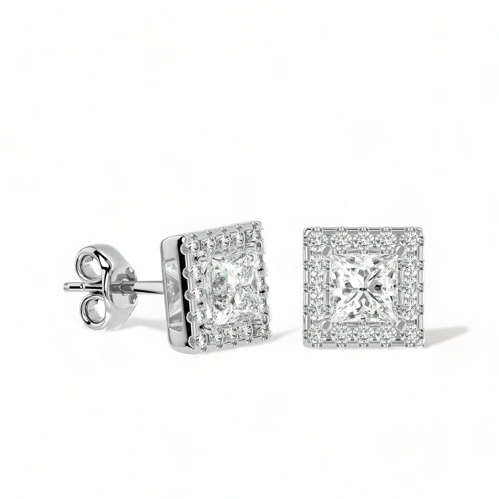 Round Halo Moissanite Stud Earrings (2 ct. tw.)