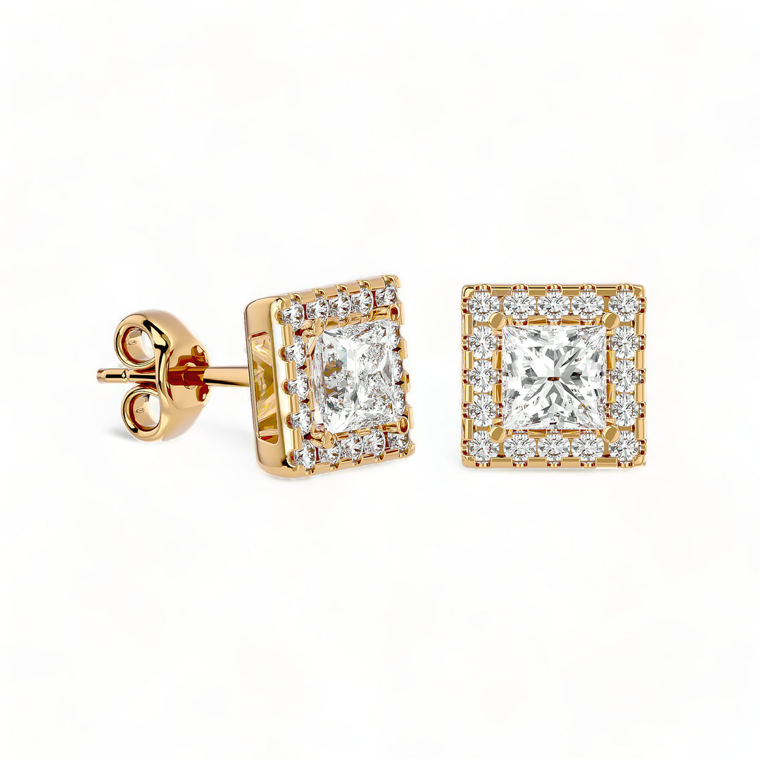 Round Halo Moissanite Stud Earrings (2 ct. tw.)