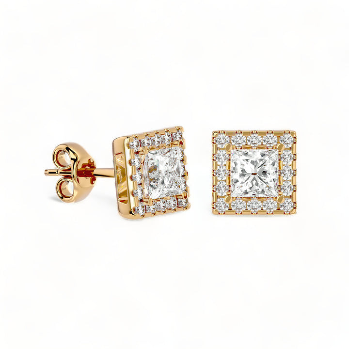 Round Halo Moissanite Stud Earrings (2 ct. tw.)