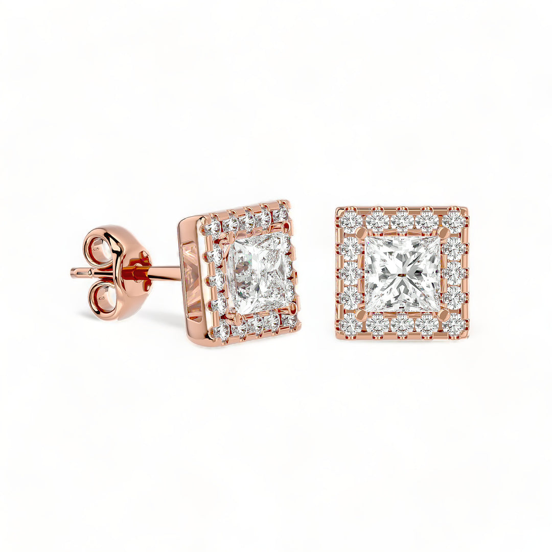 Round Halo Moissanite Stud Earrings (2 ct. tw.)