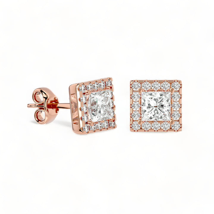 Round Halo Moissanite Stud Earrings (2 ct. tw.)