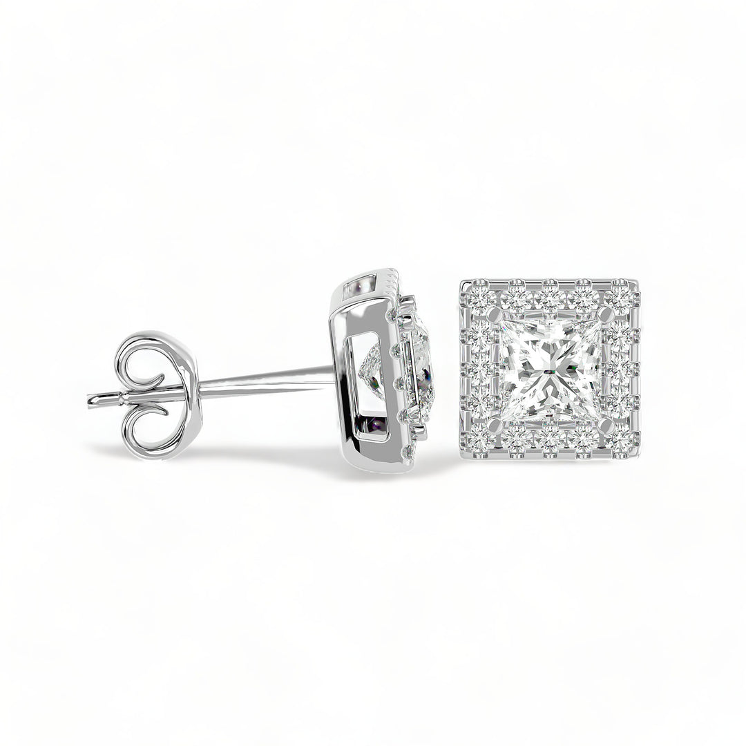 Round Halo Moissanite Stud Earrings (2 ct. tw.)