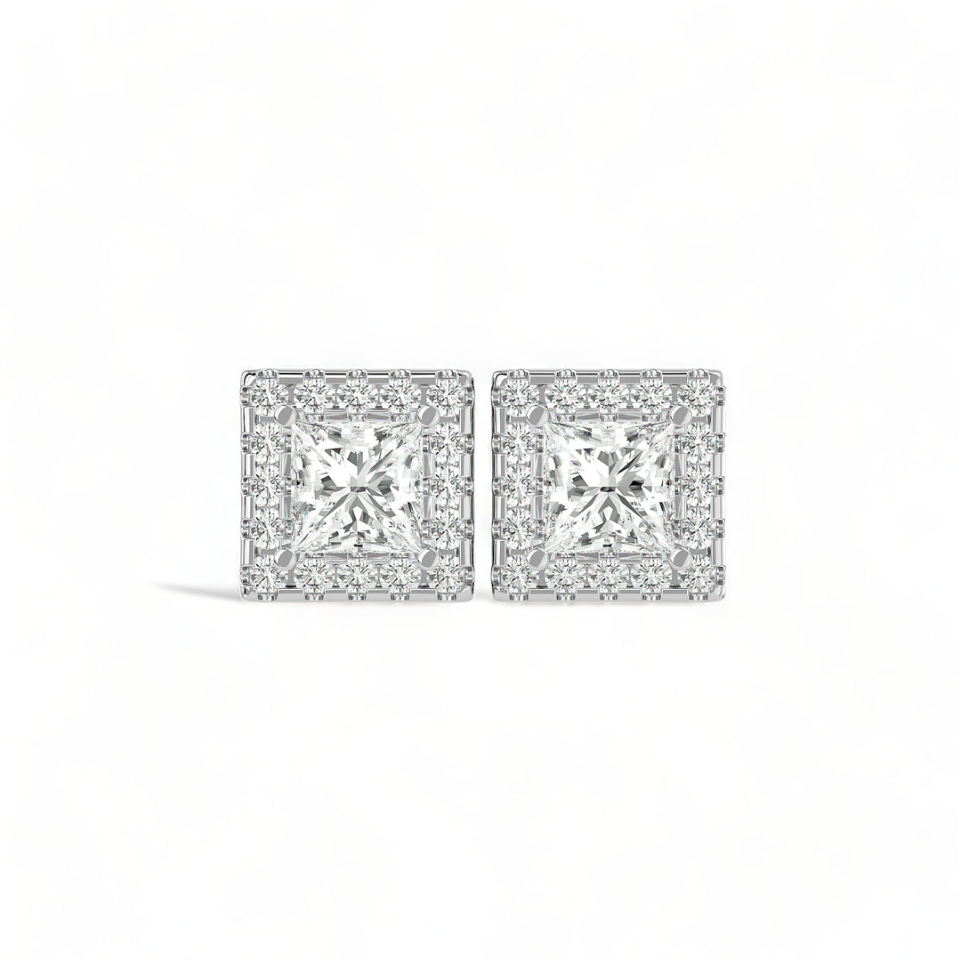 Round Halo Moissanite Stud Earrings (2 ct. tw.)