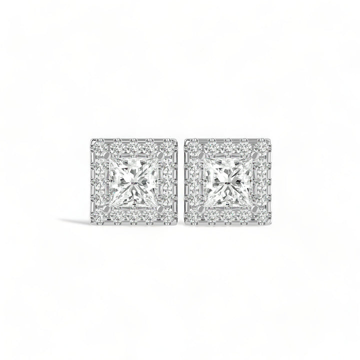 Round Halo Moissanite Stud Earrings (2 ct. tw.)