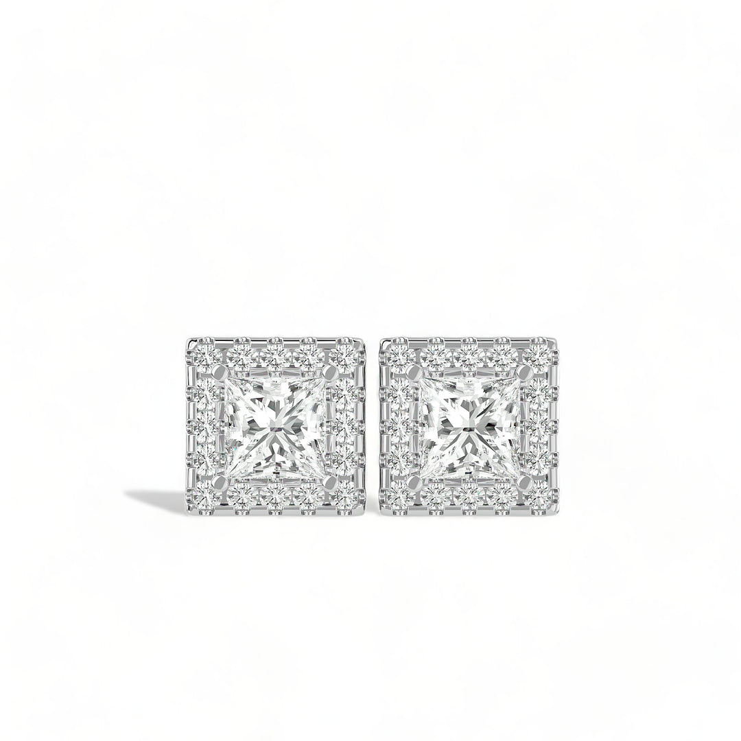 Round Halo Moissanite Stud Earrings (2 ct. tw.)