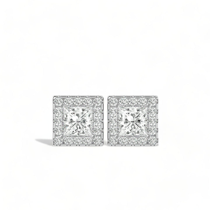 Round Halo Moissanite Stud Earrings (2 ct. tw.)