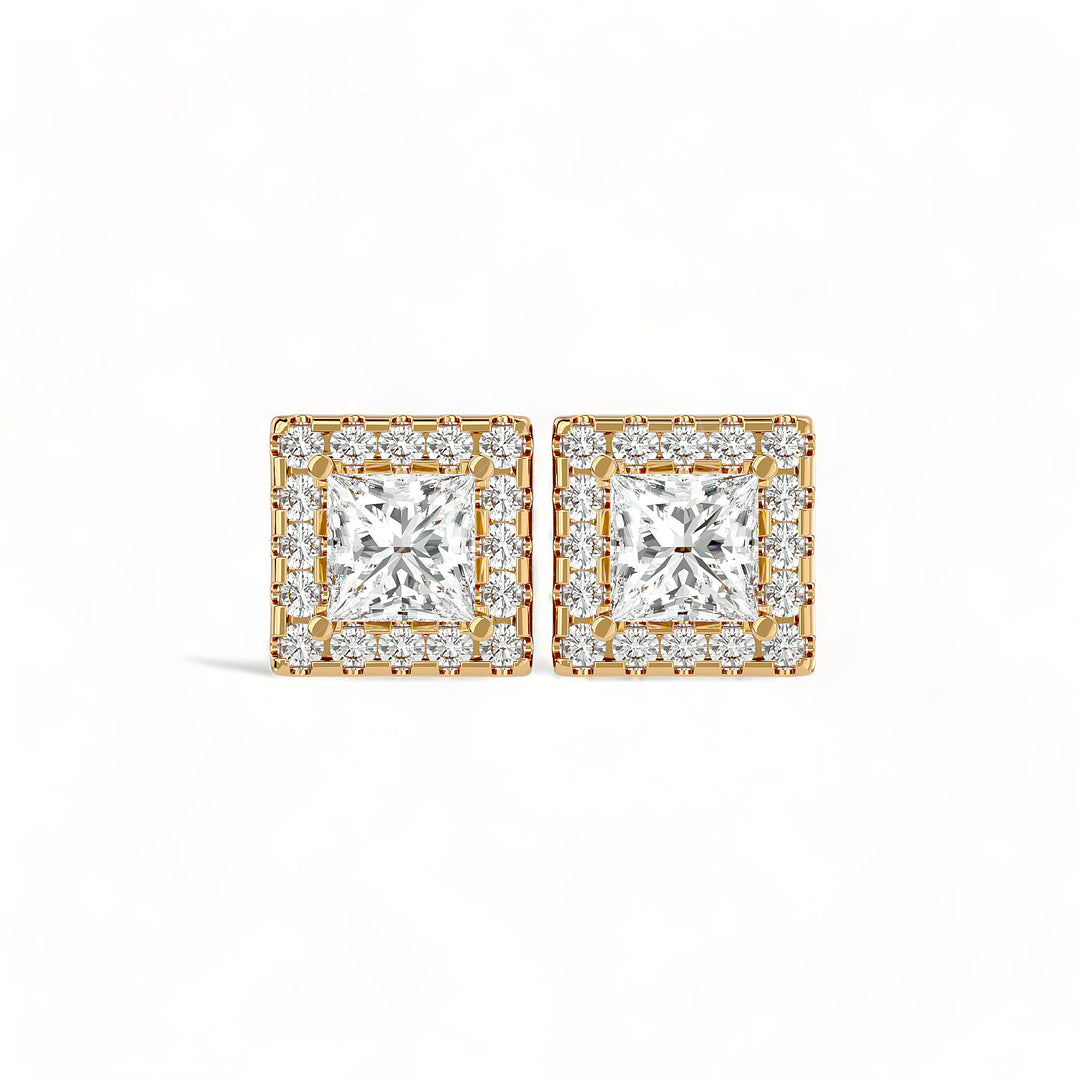 Round Halo Moissanite Stud Earrings (2 ct. tw.)