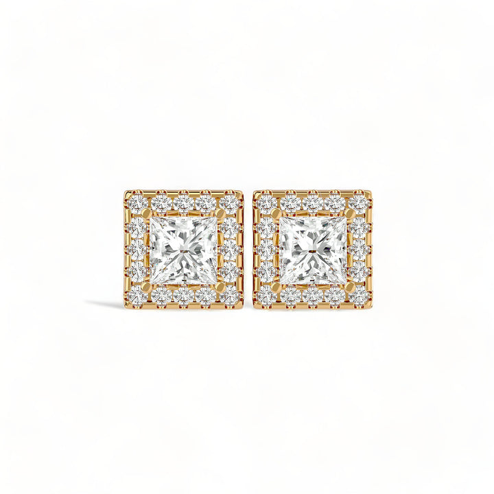 Round Halo Moissanite Stud Earrings (2 ct. tw.)