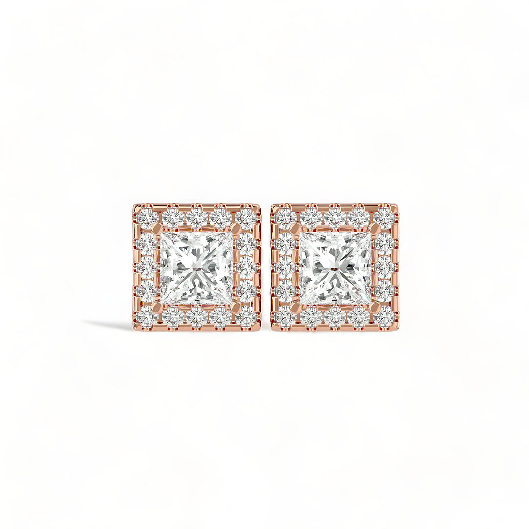 Round Halo Moissanite Stud Earrings (2 ct. tw.)