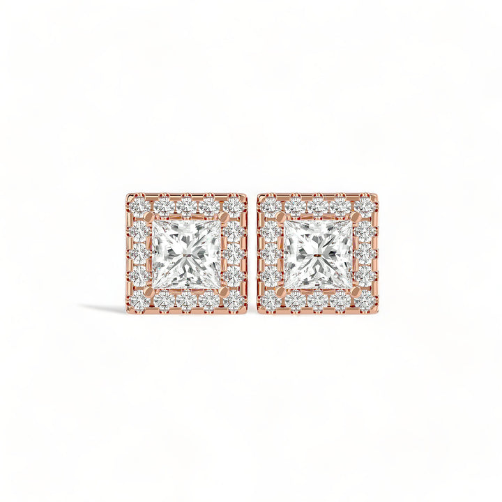 Round Halo Moissanite Stud Earrings (2 ct. tw.)