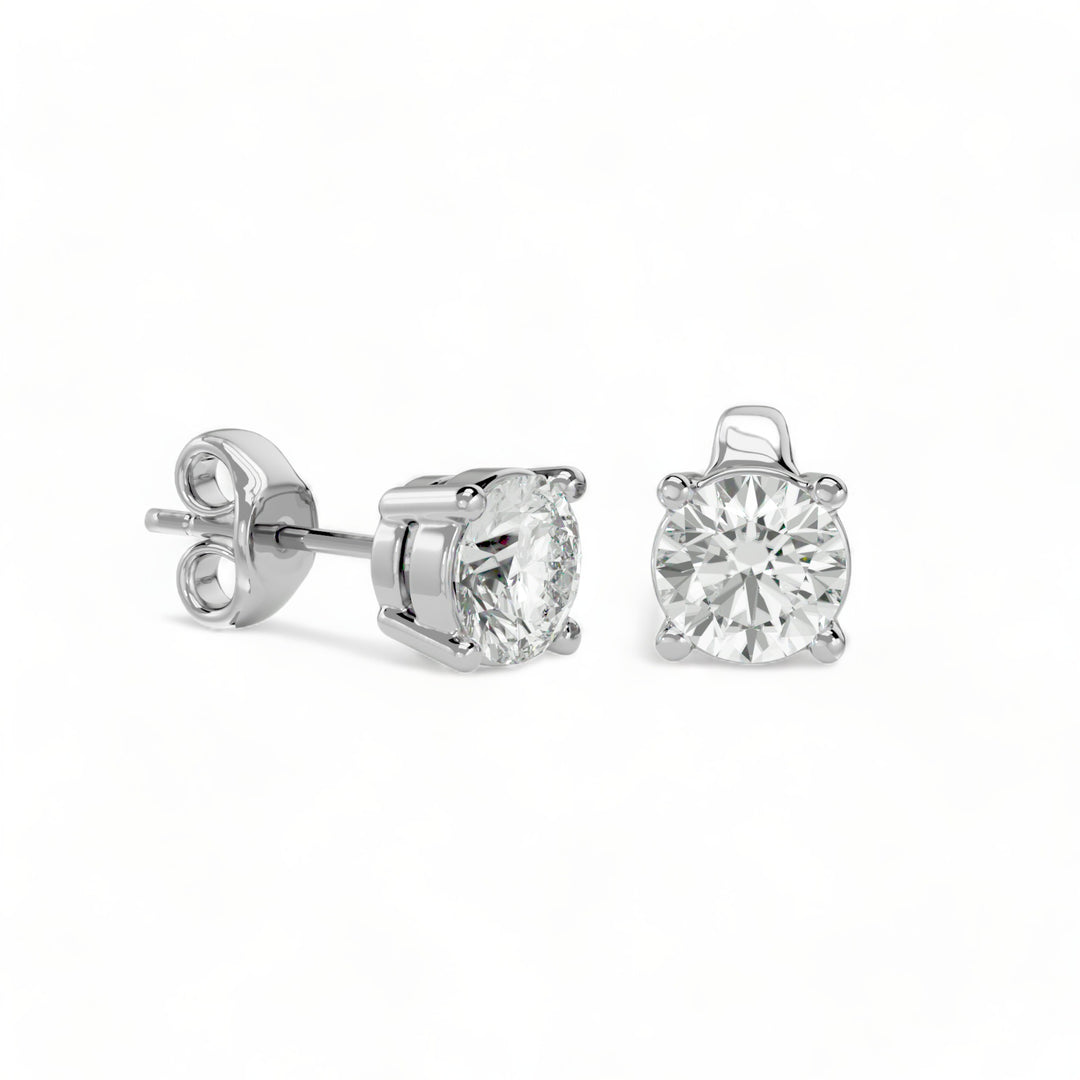 ROUND MOISSANITE STUD EARRINGS (2 CT. TW.)