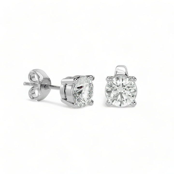 ROUND MOISSANITE STUD EARRINGS (2 CT. TW.)