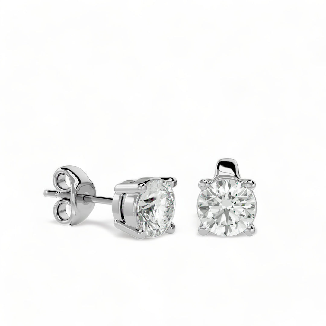 ROUND MOISSANITE STUD EARRINGS (2 CT. TW.)