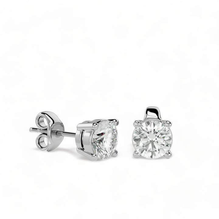 ROUND MOISSANITE STUD EARRINGS (2 CT. TW.)