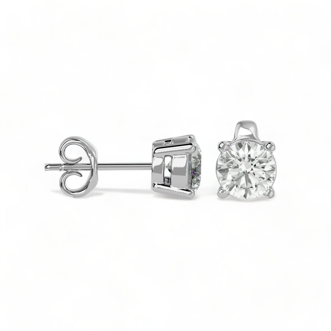 ROUND MOISSANITE STUD EARRINGS (2 CT. TW.)