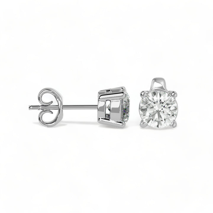 ROUND MOISSANITE STUD EARRINGS (2 CT. TW.)