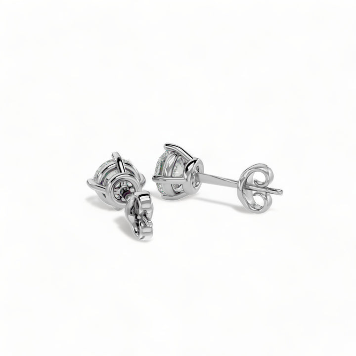 ROUND MOISSANITE STUD EARRINGS (2 CT. TW.)