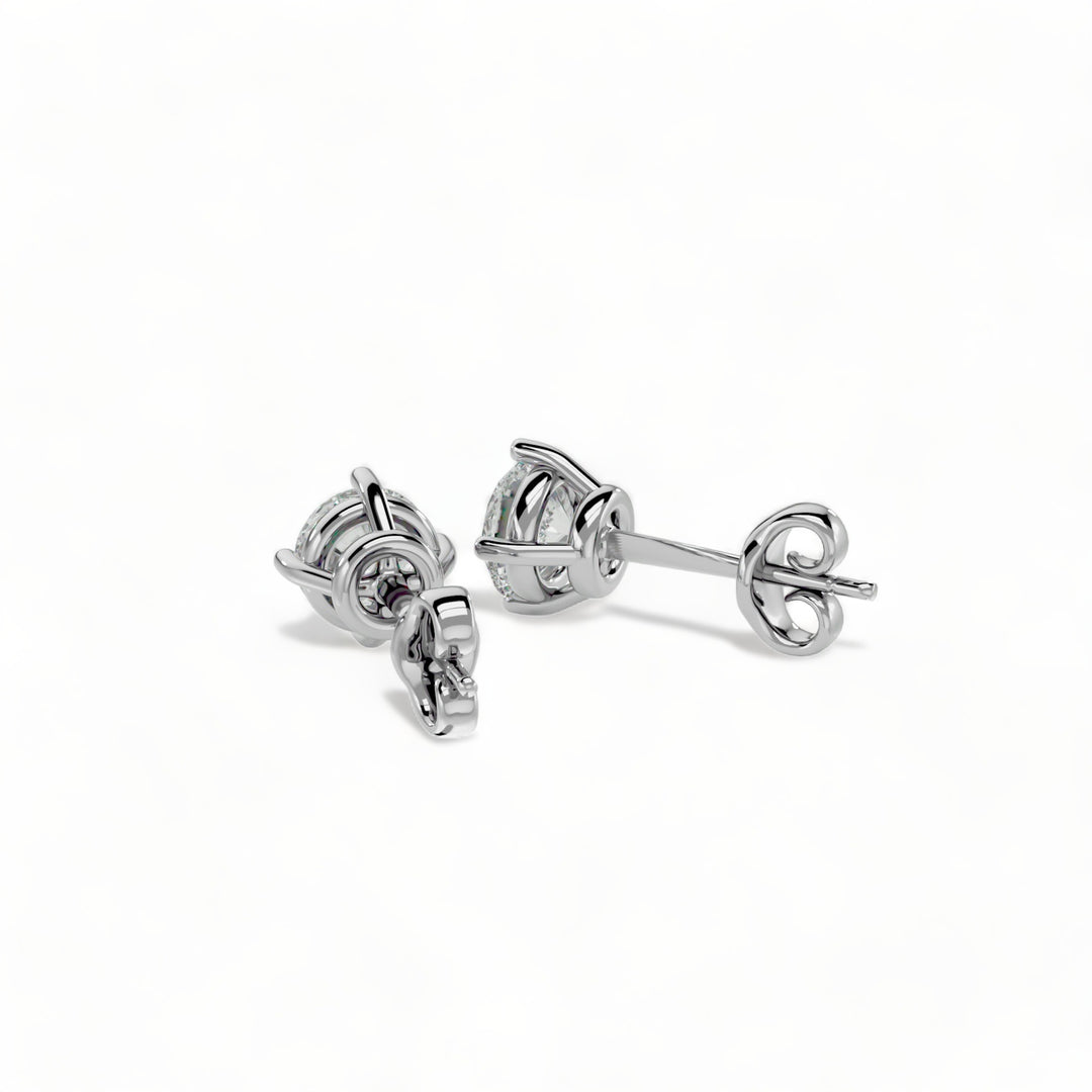 ROUND MOISSANITE STUD EARRINGS (2 CT. TW.)