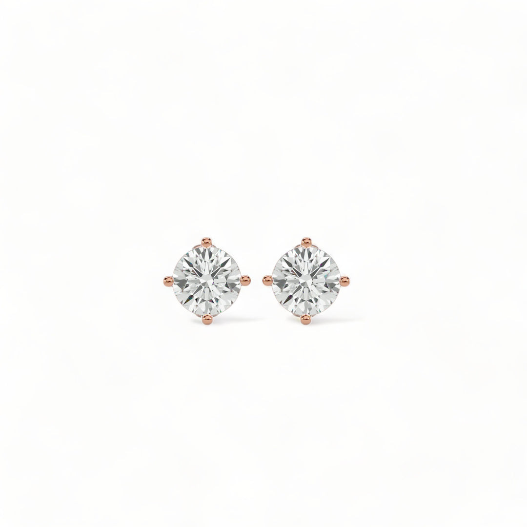 ROUND MOISSANITE STUD EARRINGS (2 CT. TW.)