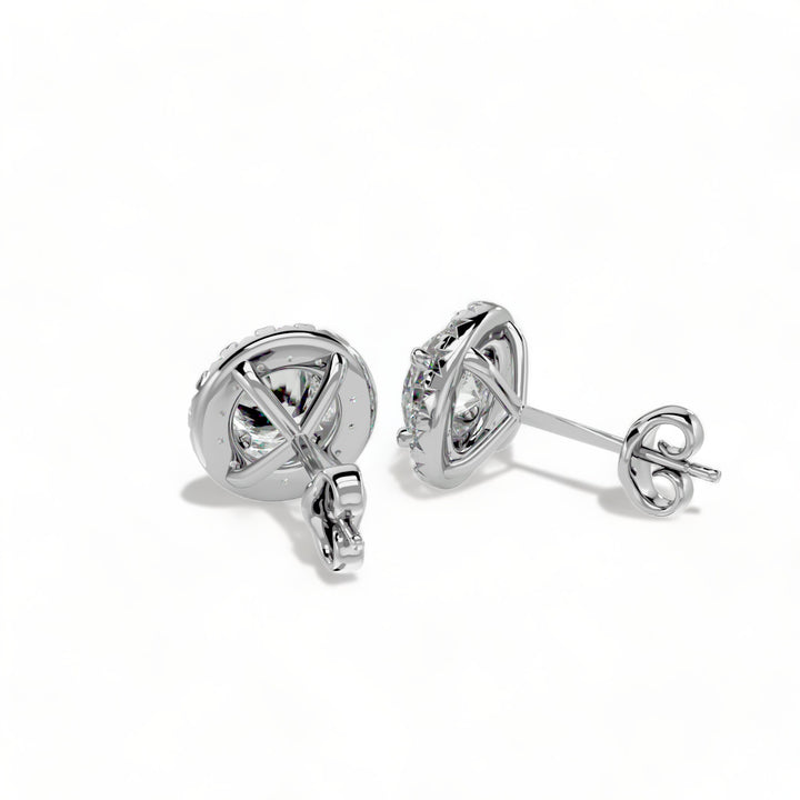 Round Halo Moissanite Stud Earrings (2 ct. tw.)