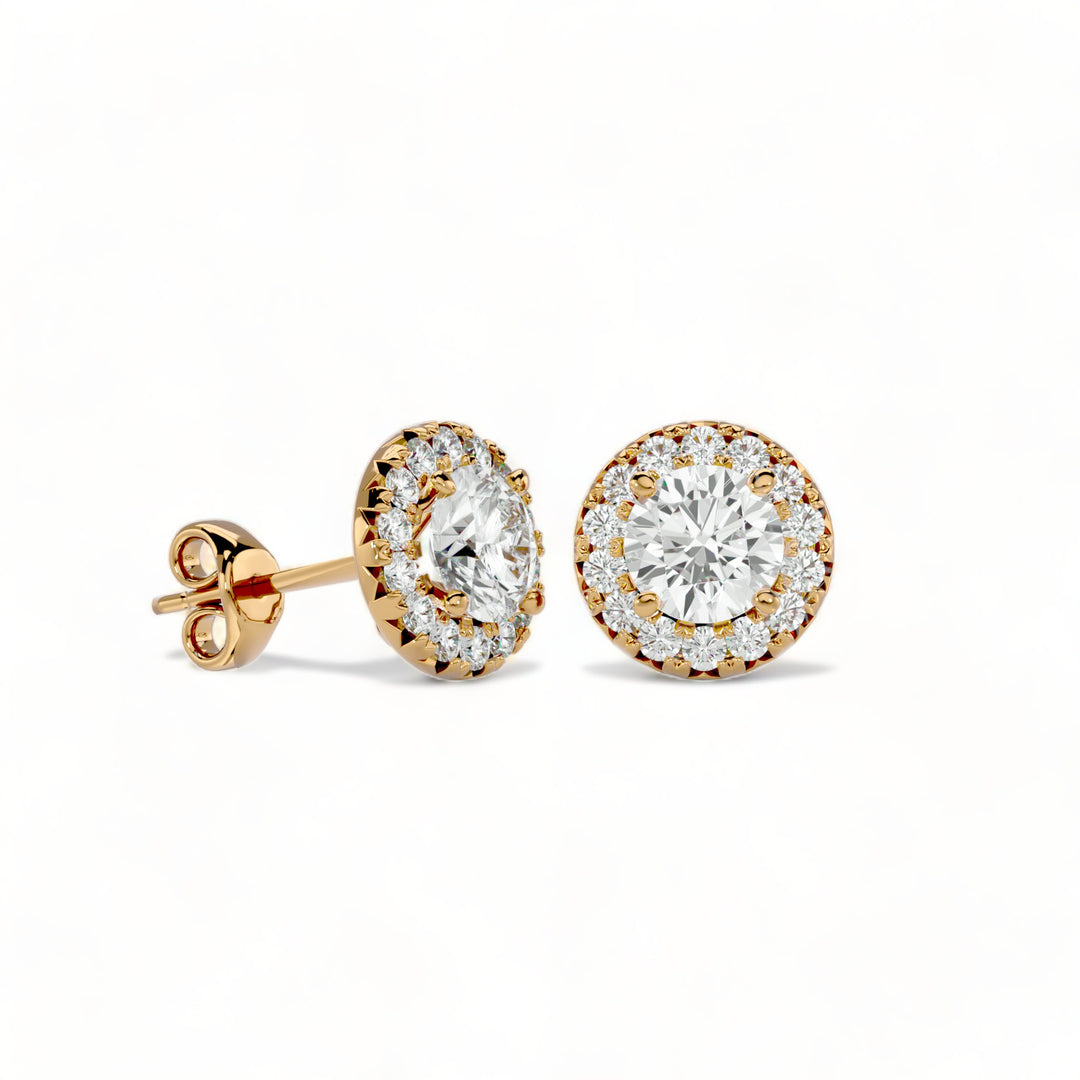 Round Halo Moissanite Stud Earrings (2 ct. tw.)