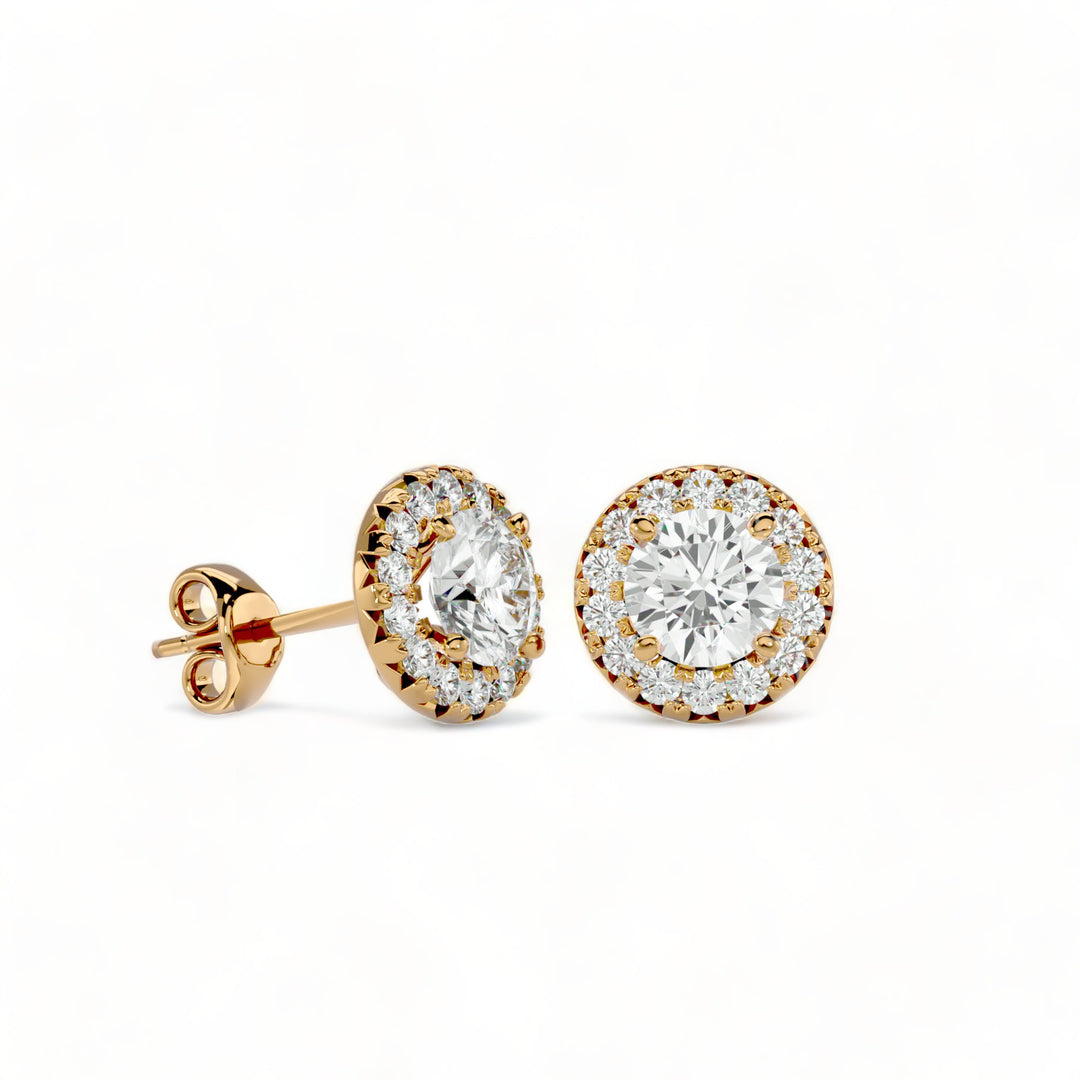 Round Halo Moissanite Stud Earrings (2 ct. tw.)