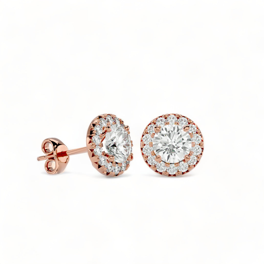 Round Halo Moissanite Stud Earrings (2 ct. tw.)