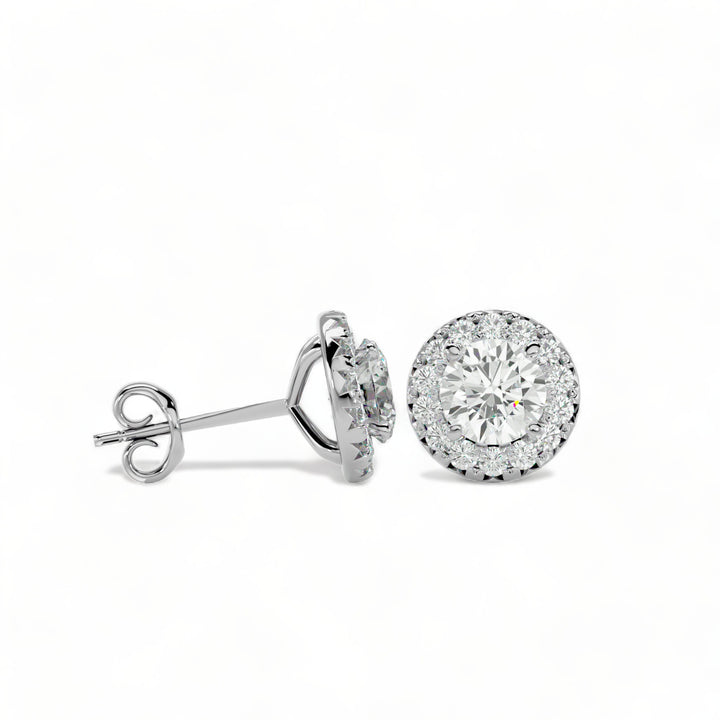 Round Halo Moissanite Stud Earrings (2 ct. tw.)